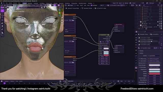BLENDER 3D: SILVER SKIN MATERIAL DAZ TO BLENDER 3D смотреть онлайн