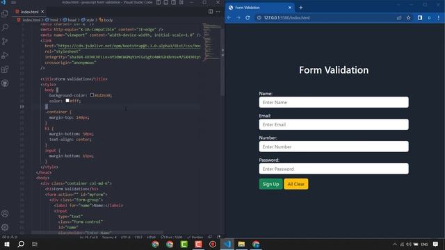 JavaScript Form Validation - Form Validation In HTML, CSS and JavaScript смотреть онлайн