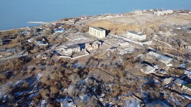 С высоты птичьего полёта. Город Приозёрск. Полуостров смотреть онлайн