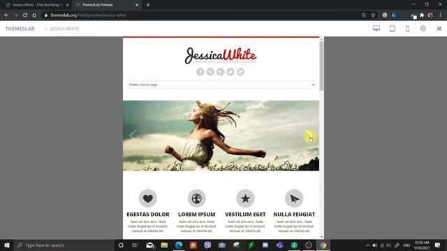 Jessica white : Free Bootstrap 4 HTML5 Blog Website Template смотреть онлайн