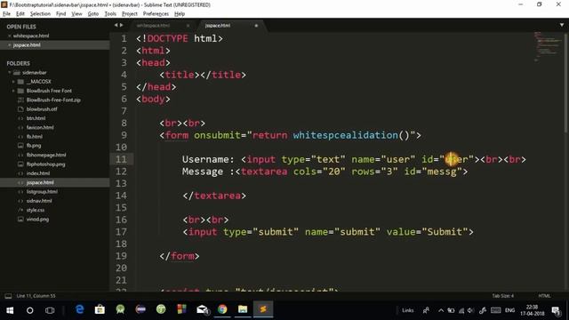 JavaScript Validation check if the string is empty or just contains whitespaces смотреть онлайн