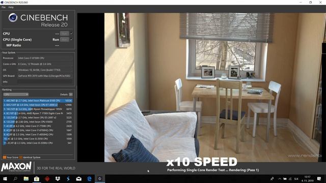 Cinebench R20 |i7-9750H | Benchmark |OMEN X by HP 2S 15 dg0000nc Shadow Black смотреть онлайн