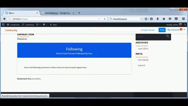Combunity Discussions for WordPress: Following a forum смотреть онлайн