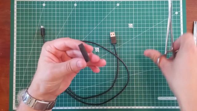 Починка USB шнура термоусадкой
