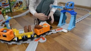 Большая ЖЕЛЕЗНАЯ ДОРОГА LEGO DUPLO с Подъёмным КРАНОМ Train App LEGO Duplo - 10875