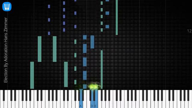 🎹 Election By Adoration, Hans Zimmer, Synthesia Piano Tutorial смотреть онлайн