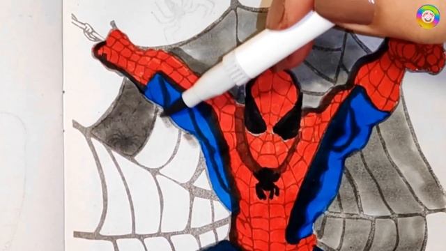Spiderman Coloring Pages / How to color Spiderman смотреть онлайн