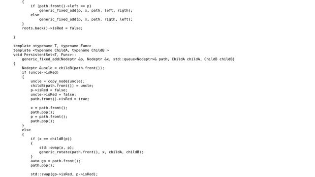 Code Review: Persistent set (Red black tree) смотреть онлайн