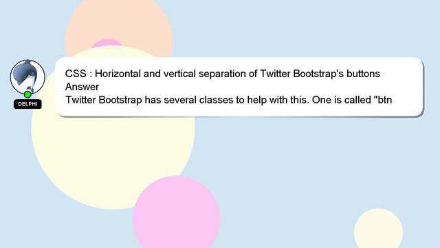 CSS : Horizontal and vertical separation of Twitter Bootstrap's buttons смотреть онлайн