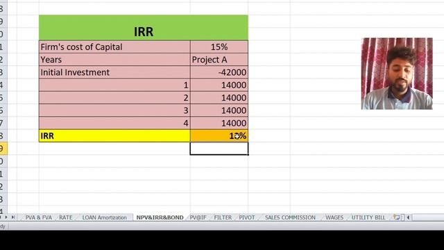 How to calculate NPV, IRR & BOND VALUE in excel смотреть онлайн