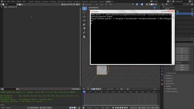 System Console Always On Top In Blender смотреть онлайн