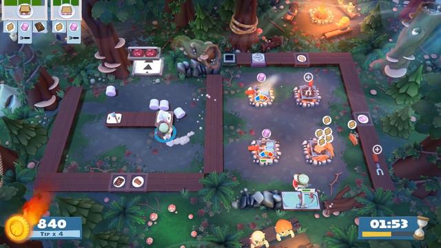 Overcooked 2 - Campfire Cook-Off DLC Level 1-1 | Score : 1896 - Duos (outdated) смотреть онлайн