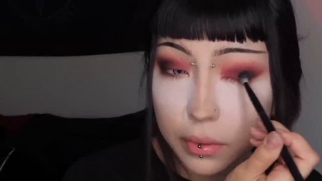 red and black goth makeup tutorial смотреть онлайн