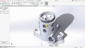 Вырез 1/4 части детали на чертеже в SolidWorks