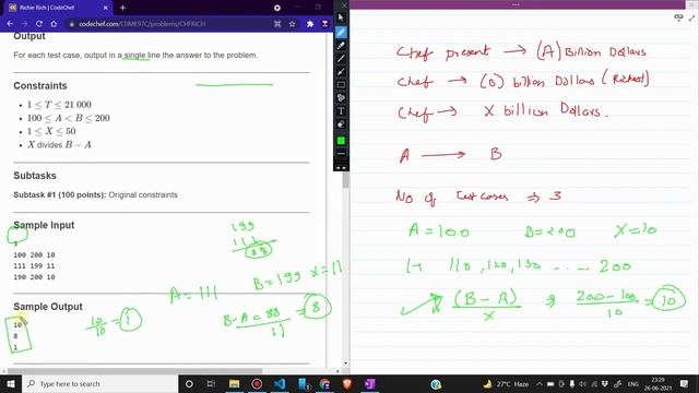 Richie Rich (CHFRICH) CodeChef Complete C++ solution - June Lunch time 2021 - cpp programming смотреть онлайн