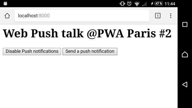 Demo Web Push notifications talk @PWA Paris #2 смотреть онлайн