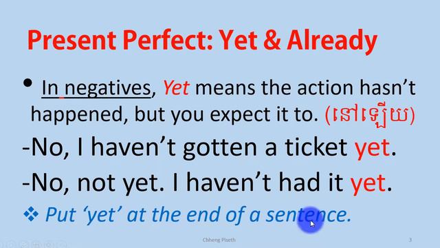 Present Perfect with Yet and Already смотреть онлайн