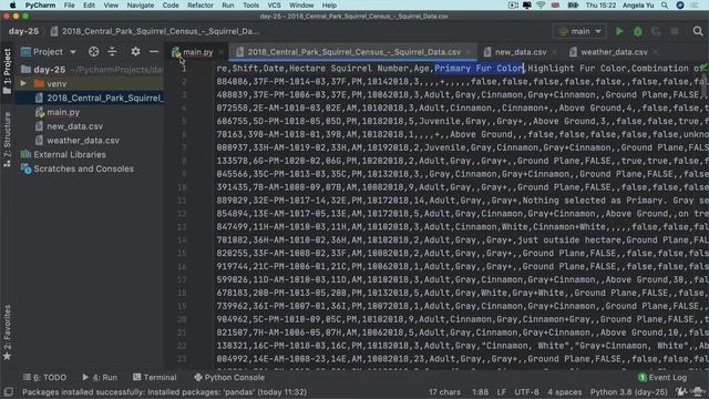 The Great Squirrel Census Data Analysis with Pandas! | The Complete Python Pro Bootcamp for 2022 смотреть онлайн