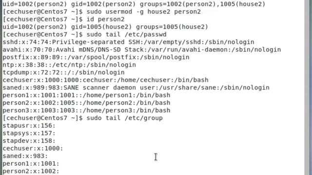 Remove users from groups and delete users and delete groups in CentOS Linux смотреть онлайн