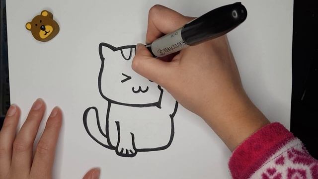 How To Draw A Cute Cat | Drawing Lessons For Kids