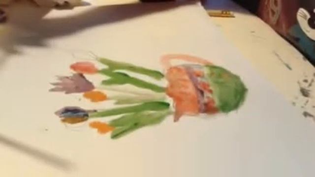 Painting tulips in a vase Рисуем тюльпаны в вазе смотреть онлайн
