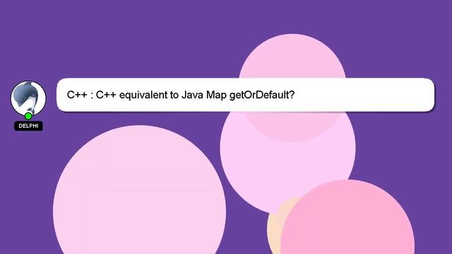 C++ : C++ equivalent to Java Map getOrDefault? смотреть онлайн
