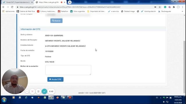 Como anular una Factura Electronica en Linea FEL / SAT Guatemala смотреть онлайн