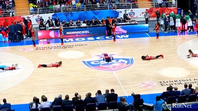 Подборка лучших выступлений группы поддержки баскетбольного клуба ЦСКА. смотреть онлайн