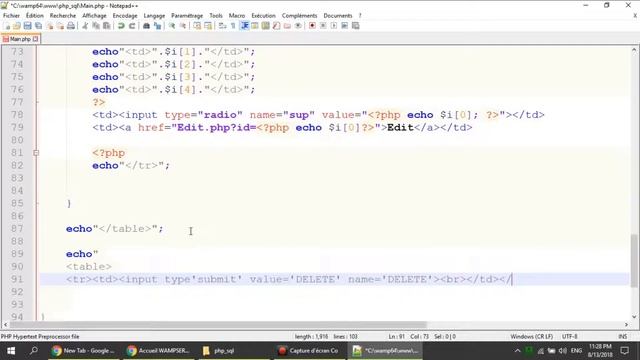 DELETE WITH PHP AND SQL смотреть онлайн