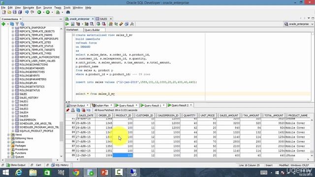 Advanced Sql Tutorial (050 Materialized Views with ON DEMAND option) смотреть онлайн