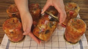 🍆Баклажаны на зиму без стерилизации! 🍅🌶Вкусный рецепт салата из баклажанов!