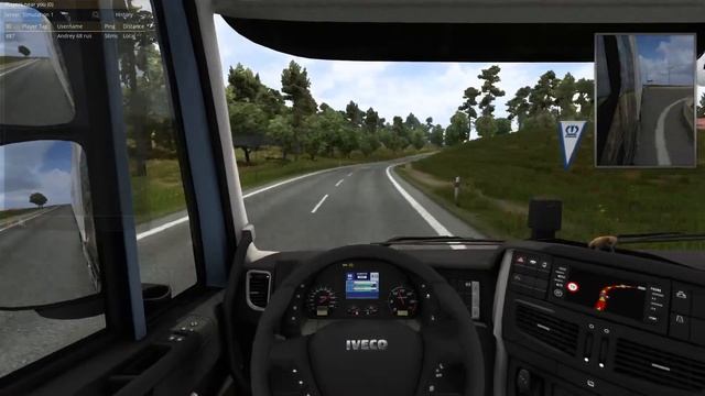 Евро трак симулятор 2 TruckersMP Катаю со своим прицепом смотреть онлайн