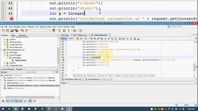 Simple Addition Java Enterprise Application in NetBeans. (EJB, Servlet, JSP) смотреть онлайн