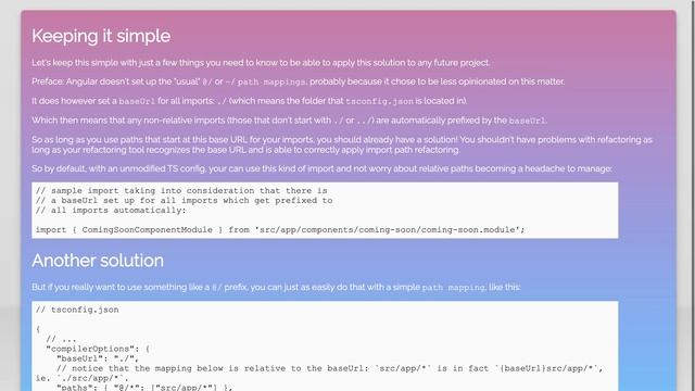 Avoiding relative paths in Angular CLI смотреть онлайн