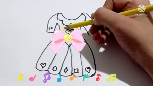 Drawing a picture Dress for children. Болалар учун койлак расмини чизиш. Рисуем картинку платье смотреть онлайн