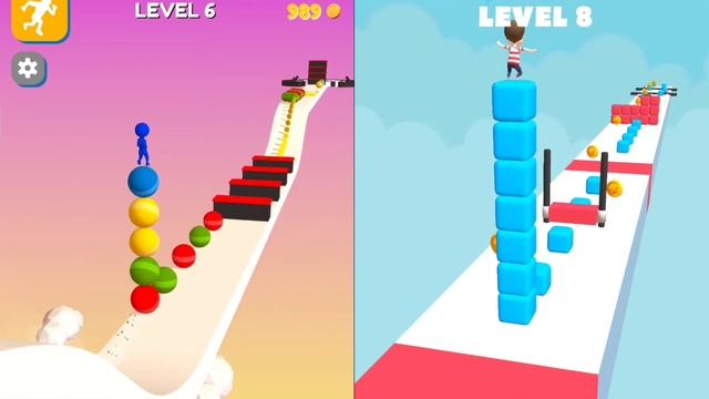 Stack Rider | Cube Stacker | All Levels Gameplay | Satisfying Mobile Games | Android, iOS смотреть онлайн