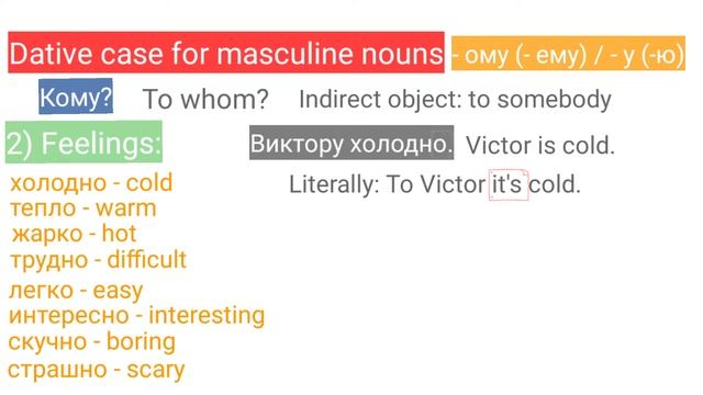Conversational Russian. Dative case for masculine nouns 2 смотреть онлайн