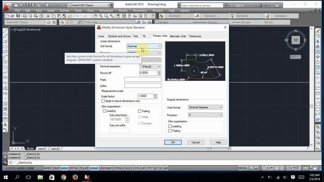 Autocad 13 (dimention style) смотреть онлайн