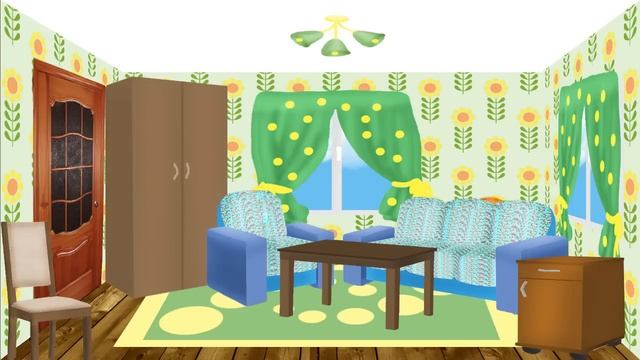 Изучение слов. Дом, комнаты, мебель. Говорящий котенок Рыжик. Развивающие мультики смотреть онлайн