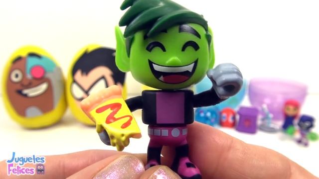 5 Huevos Sorpresas de Jóvenes Titanes en Acción La Película en Español Latino Plastilina Play Doh смотреть онлайн