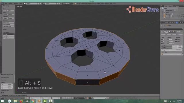 Quick Create T-Shirt Button without Boolean in Blender 2.79 смотреть онлайн