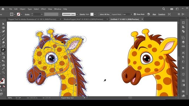 Learn Puppet Warp In Adobe Illustrator | #graphicdesign #puppet #puppetwarp #illustrator