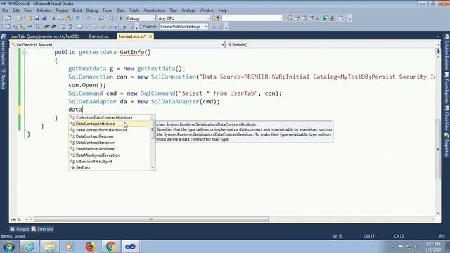 WCF Tutorial Step by Step | Search Data | Get Data from SQL Using WCF in ASP.Net c# смотреть онлайн
