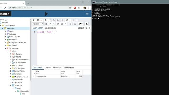 custom command line to interact with postgreSQL смотреть онлайн