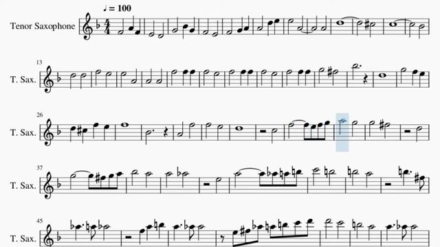 Tenor Sax Sheet Music: How to play Adagio by Valery Khalilov смотреть онлайн