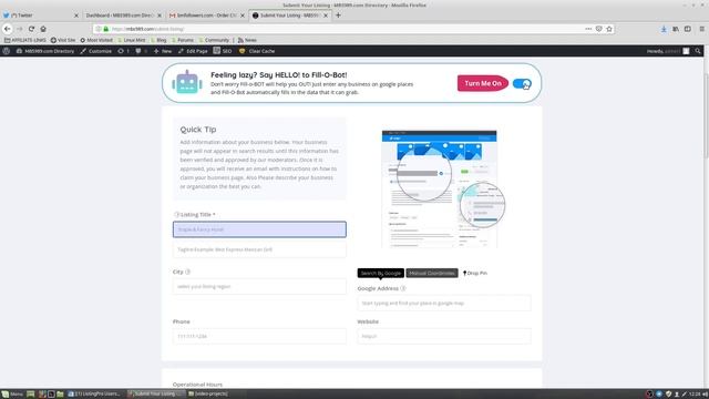 Tutorial for Listingpro wordpress directory theme Fill-O-Bot location Bot смотреть онлайн