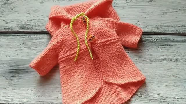 Вязание спицами - Пальто-кардиган для Зайки в стиле Тильда. смотреть онлайн