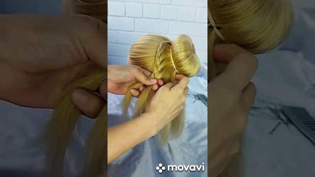 #shorts Пучок-гулька/прическа пошагово смотреть онлайн
