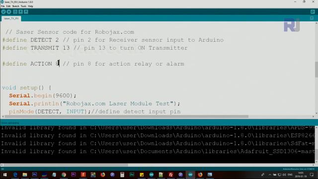 Lesson 72: Obstacle detection using Laser Transmitter and receiver | Arduino Step By Step Course смотреть онлайн