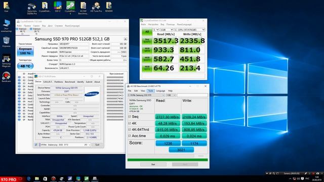 Обзор на SSD диск SAMSUNG M.2 970 PRO 512 Gb PCIe Gen 3.0 x4 V-NAND 2bit MLC NVMe MZ-V7P512BW